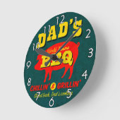 Horloge Ronde Dad's Cooking (Angle)