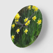 Horloge Ronde Daffodiques de printemps (Angle)