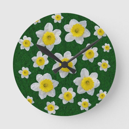 Horloge Ronde Daffodiques de printemps (Recto)