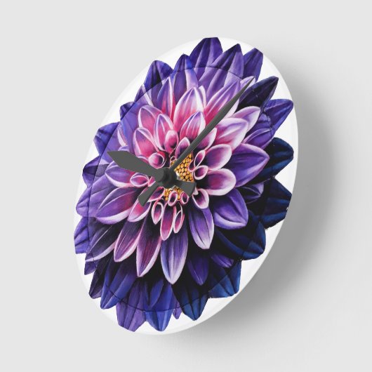 Horloge Ronde Dahlia (Angle)