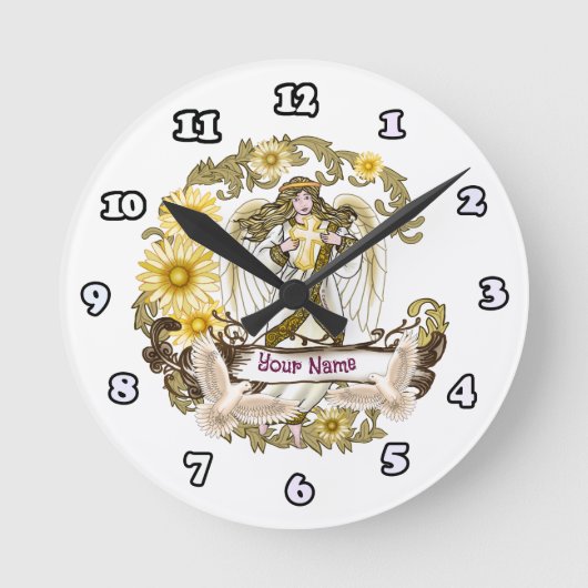 Horloge Ronde Daisy Ange (Recto)