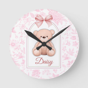 Horloge Ronde Daisy Conception personnalisée d'ours en peluche