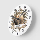 Horloge Ronde Daisy Yin Yang (Angle)