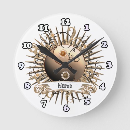 Horloge Ronde Daisy Yin Yang (Recto)