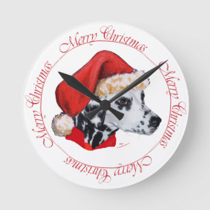 Horloge Ronde Dalmatien Joyeux Noël