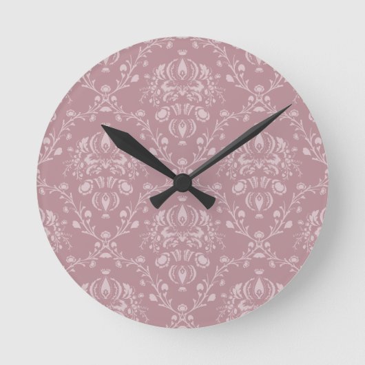 Horloge Ronde Damas violet et blanc (Recto)