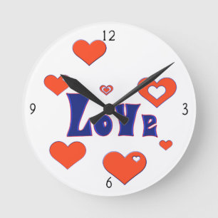 Horloge ronde d'amour
