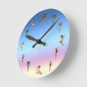 Horloge Ronde Dancing Fairies (Angle)