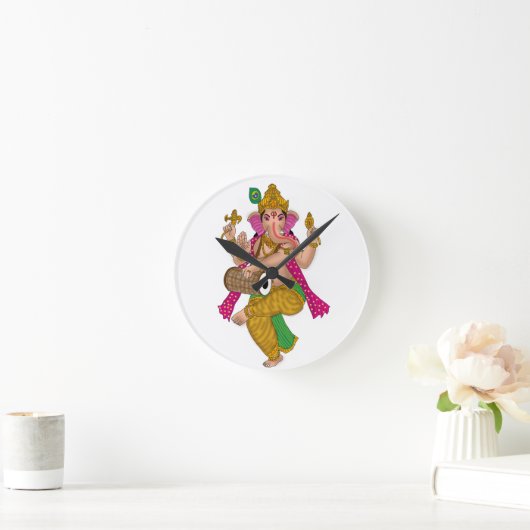 Horloge Ronde Dancing Ganesha Clock (Maison)