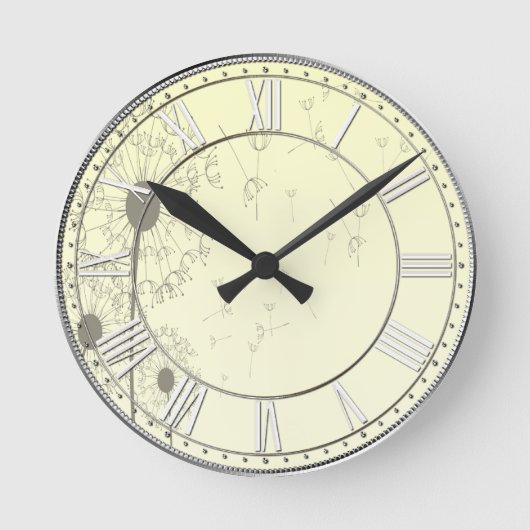 Horloge Ronde Dandelions (Recto)