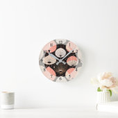 Horloge Ronde Dandelions -Mi-siècle- Design moderne rétro (Maison)