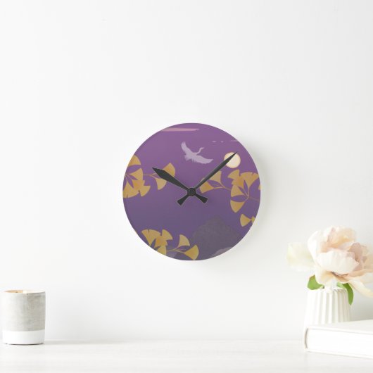 Horloge Ronde Dans le coucher du soleil (Maison)