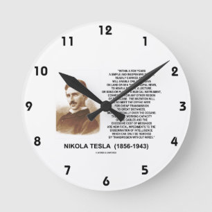 Horloge Ronde Dans le dispositif peu coûteux simple Tesla de