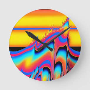 Horloge Ronde Dans le flash préemballé des formes synthétiques -