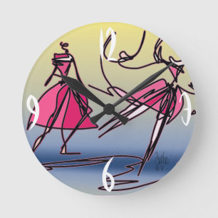 Horloge Ronde Danse, saut et tour
