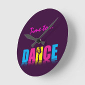 Horloge Ronde Danseur de danse personnalisé (Angle)