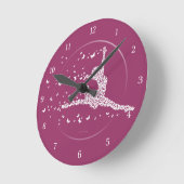 Horloge Ronde Danseur papillon (Angle)