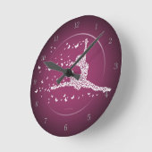 Horloge Ronde Danseur papillon (Angle)