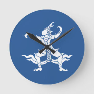 Horloge Ronde Danseur thaï ⚠ Panneau Thaïlande