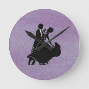 Horloge Ronde Danseurs de silhouette
