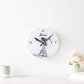 Horloge Ronde Danseuse blanche Thunder_Cove (Maison)