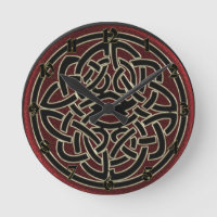 Dark Red and Black Metallic Celtic Knot