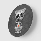 Horloge Ronde Dark Zombie Sugar Kitten (Angle)