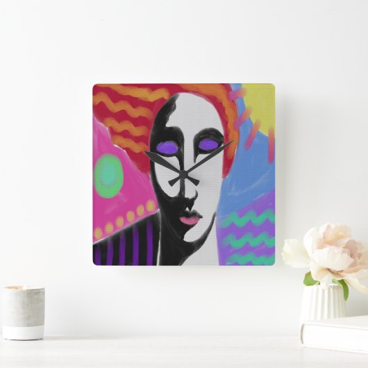 Horloge ronde d'art Abstrait (Maison)