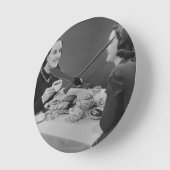 Horloge Ronde Date du café (Angle)