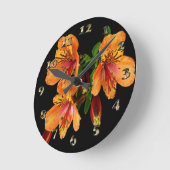 Horloge Ronde Day Lilies (Angle)