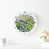 Horloge ronde de Bluebonnets de bord de la route (Maison)
