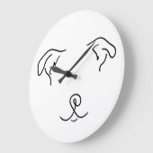 Horloge ronde de chien de Staffie (Angle)