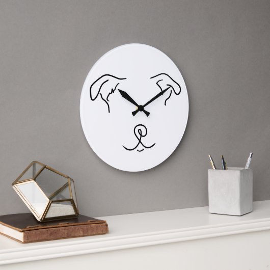 Horloge ronde de chien de Staffie (Bureau)