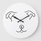 Horloge ronde de chien de Staffie (Recto)