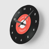 Horloge ronde de conception Vinyl Records (Angle)