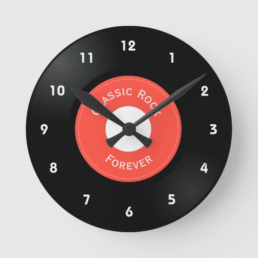 Horloge ronde de conception Vinyl Records (Recto)