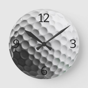 Horloge ronde de la balle de golf