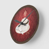 Horloge ronde de la coupe du café (Angle)