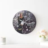 Horloge ronde de la dame et du boule de cristal (Maison)