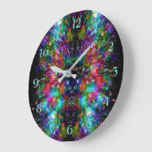 Horloge ronde de la paroi de verre brisé (Angle)