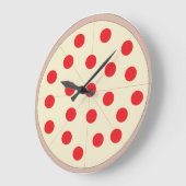 Horloge ronde de la pizza (grande) (Angle)