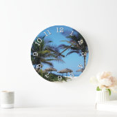 Horloge ronde de la scène de plage (Maison)