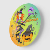 Horloge ronde de la sorcière Rockin Halloween (Angle)