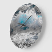 Horloge ronde de la vague de la mer d'océan (Angle)