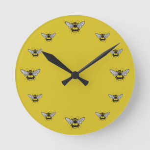 Horloge ronde de l'abeille
