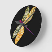 Horloge ronde de libellules (Angle)