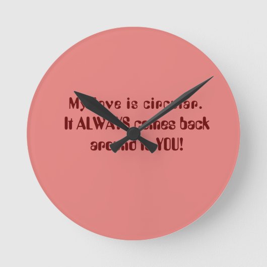 Horloge Ronde Déclaration d'amour (Recto)