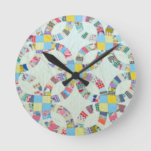 Horloge Ronde Décor coloré à patchwork
