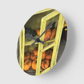Horloge Ronde Décor d'automne (Angle)