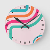 Horloge Ronde Décor les années 70 Retro (Recto)